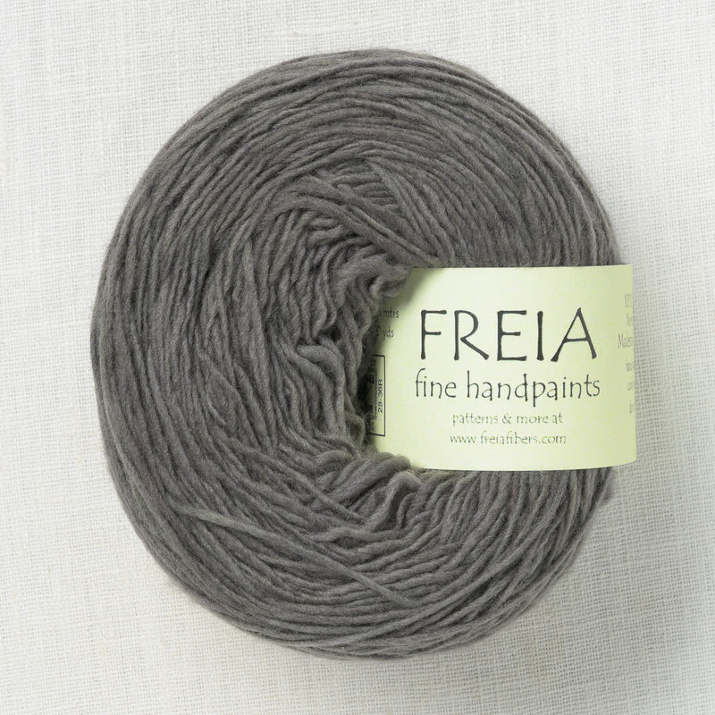 Freia Fingering Shawl Ball Charcoal Semi-Solid