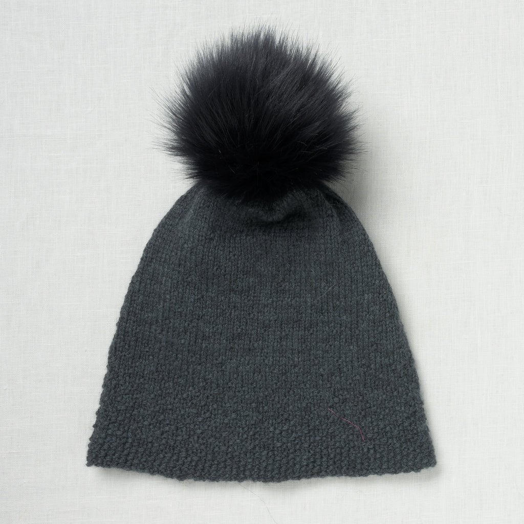 Lovafur Luxe Faux Fur Pom Dark Blue Fox