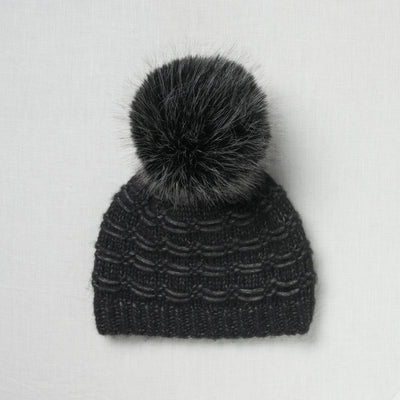 Lovafur Luxe Faux Fur Pom Salt and Pepper Harlequin