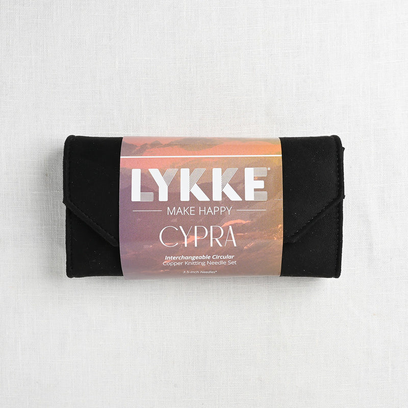 Lykke Cypra Copper 3.5" Interchangeable Circular Needle Set, Black Vegan Suede Case