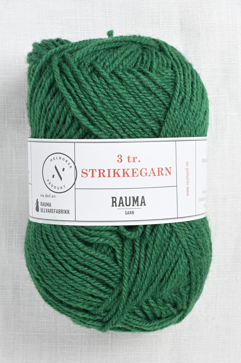 Rauma 3-Ply Strikkegarn 130 Dark Green