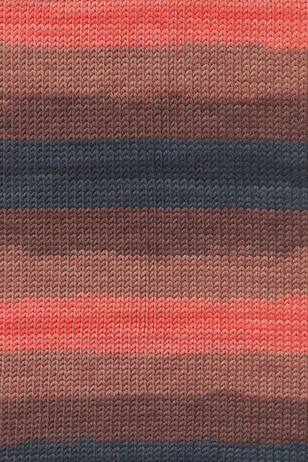 Lang Yarns Merino Plus Color 128 Salmon Blue Marine Brown swatch