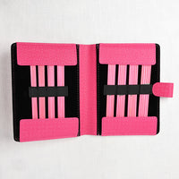 Lykke Blush 6" Double Point Needle Set, US 0-5, Fuchsia Basketweave Case