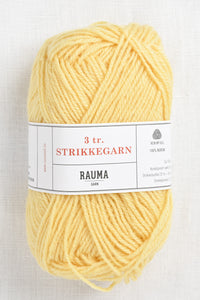 Rauma 3-Ply Strikkegarn 120 Light Yellow