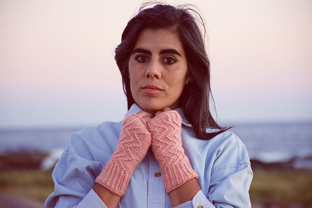 Punta Negra fingerless mittens