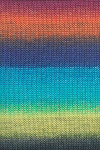 Lang Yarns Merino Plus Color 200 Pink Orange Turquoise swatch