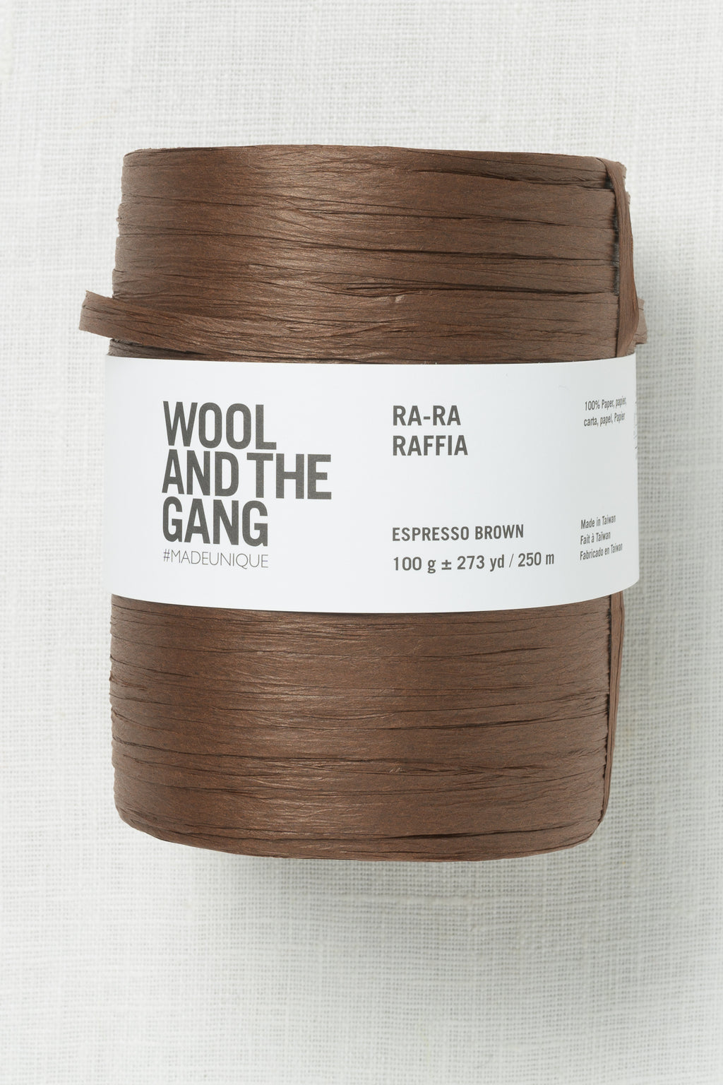 Wool and the Gang Ra-Ra Raffia Espresso Brown