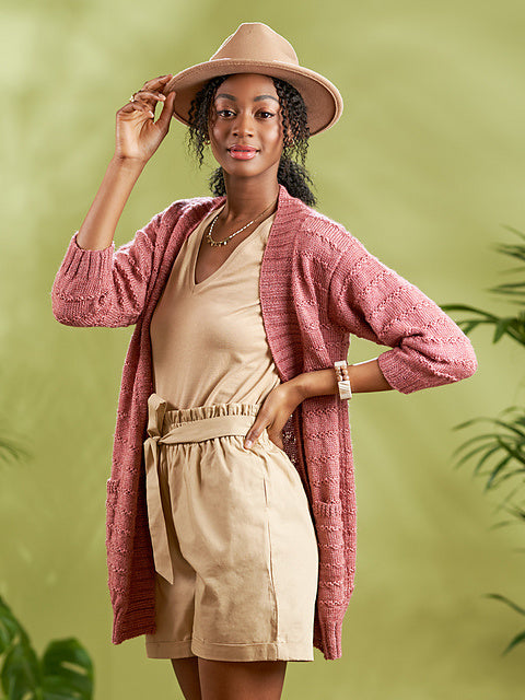 Celeste Textured Long Cardigan