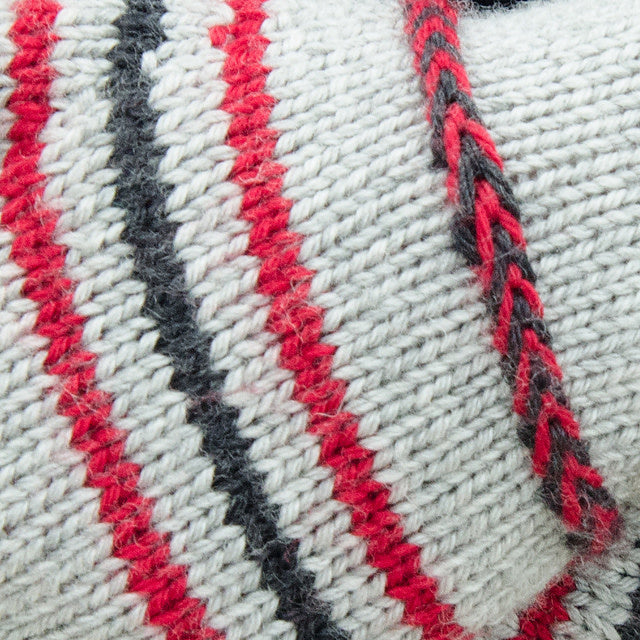 Braided Striped Mittens