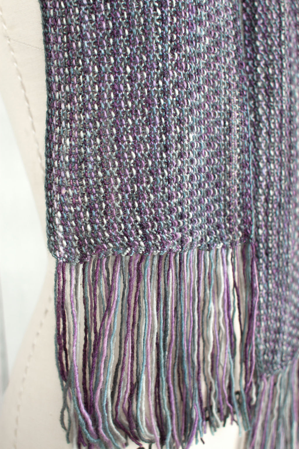 Fringed Violet Scarf