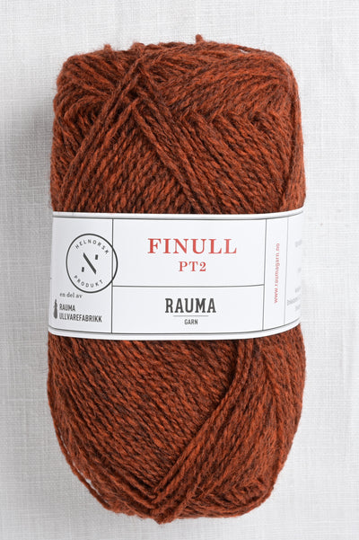 Rauma Finullgarn 4132 Dark Rust Red Heather