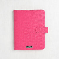 Lykke Blush 6" Double Point Needle Set, US 0-5, Fuchsia Basketweave Case