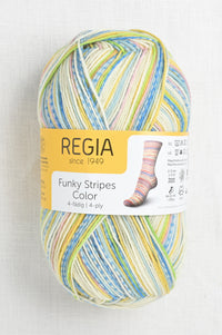 Regia 4-Ply 3792 Jade and Blue (Funky Stripes)