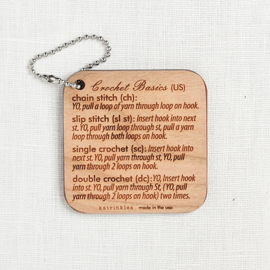 Katrinkles Crochet Basics Instruction Fob