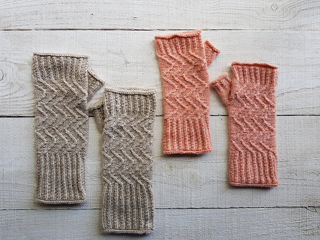 Punta Negra fingerless mittens