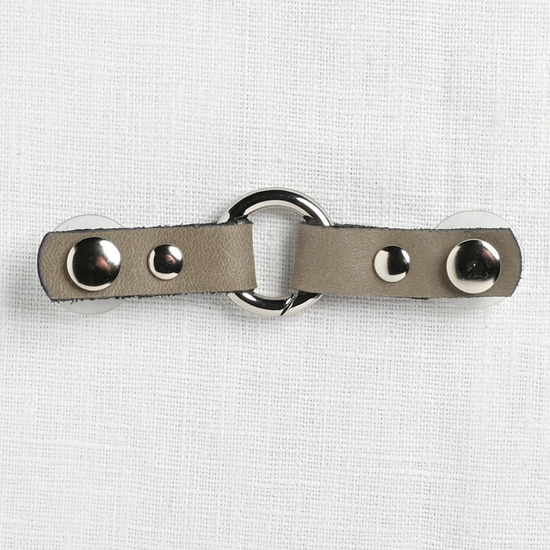 JUL Designs Cordoba Tiny Round Ring Closure, Pewter w/ Nickel Hardware