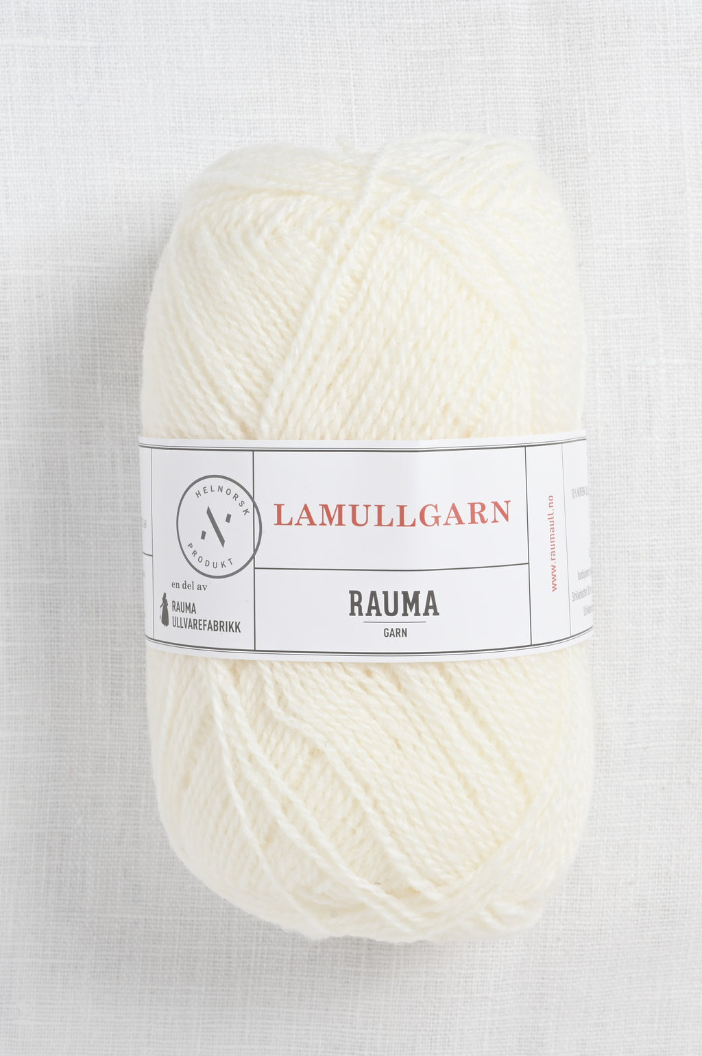 Rauma 2-Ply Lamullgarn 10 White