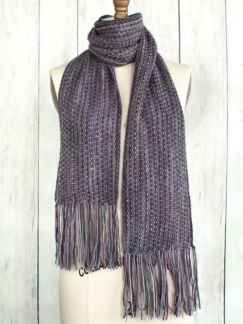 Fringed Violet Scarf