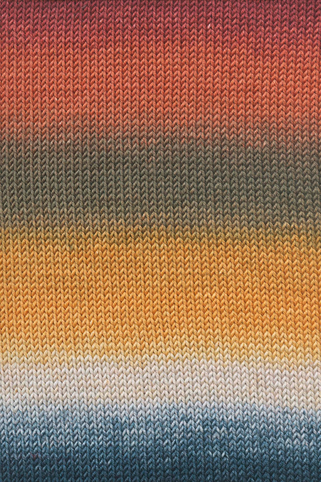 Lang Yarns Merino Plus Color 201 Blue Orange Brick swatch