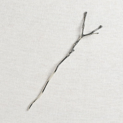 JUL Designs Tiny Twig Lace Shawl Stick, White Brass