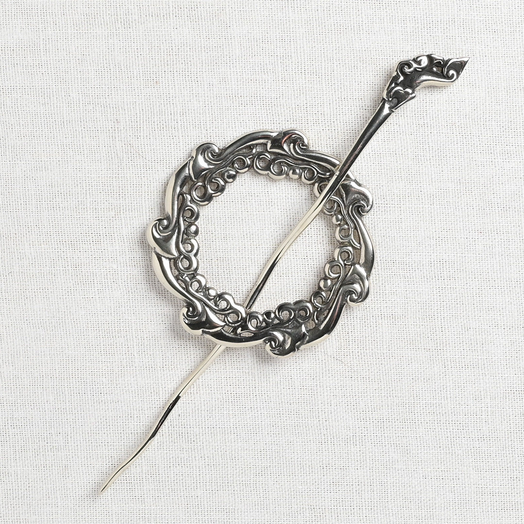 JUL Designs Waterfall Shawl Pin, White Brass – Wool and Company
