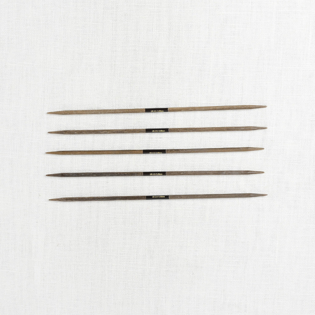 Lykke Umber 6" Double Point Needle Set, US 0-5, Umber Denim Case