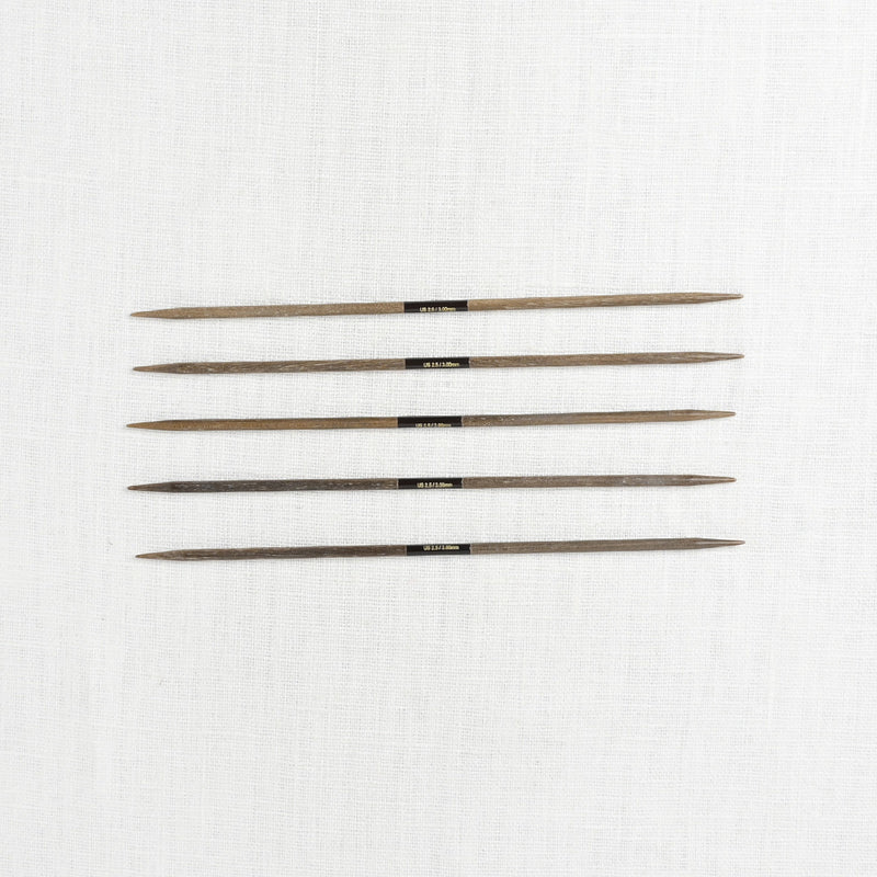 Lykke Umber 6" Double Point Needle Set, US 0-5, Umber Denim Case