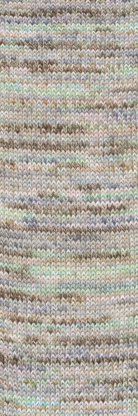 Wooladdicts Footprints 4 Turquoise Brown Blue swatch