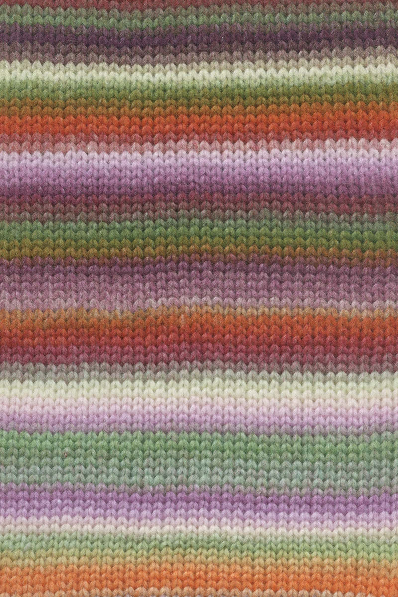 Lang Yarns Cloud 10 Lilac Orange Green swatch