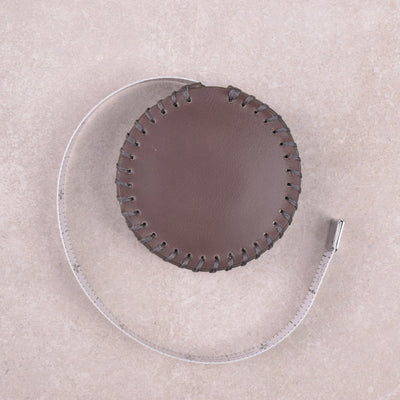 Hand-Stitched Leather Tape Measure, Espresso