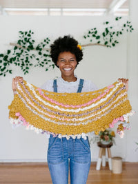 Bonfire Crescent Shawl