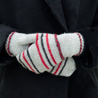 Braided Striped Mittens
