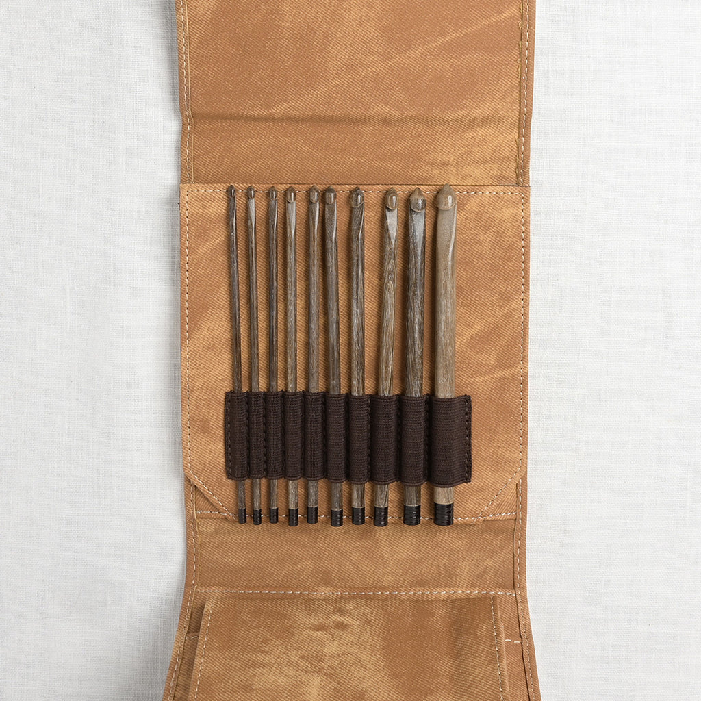 Lykke Driftwood Crochet 6 inch Hook Set -- Black Case - Notions – Miss Babs