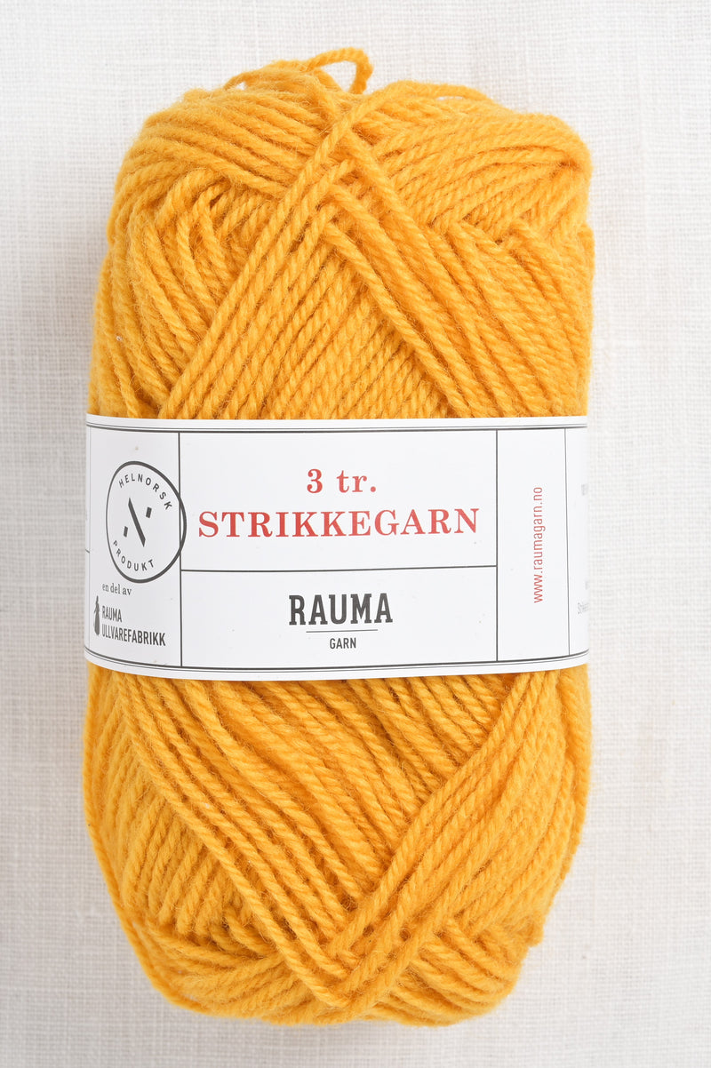 Rauma 3-Ply Strikkegarn 131 Dark Yellow