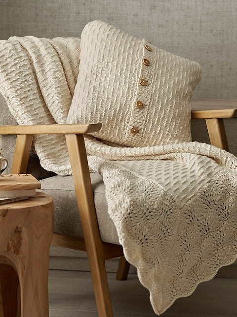 Peacock Plume Throw & Ripple Cushion