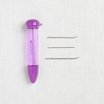 Clover Chibi Lace Darning Needle Set, 3 ct. (purple case)