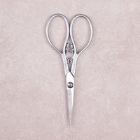 Floral Teardrop Scissors, Silver
