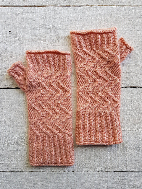 Punta Negra fingerless mittens