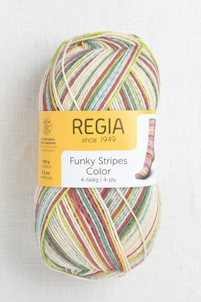 Regia 4-Ply 3791 Green and Brown (Funky Stripes)