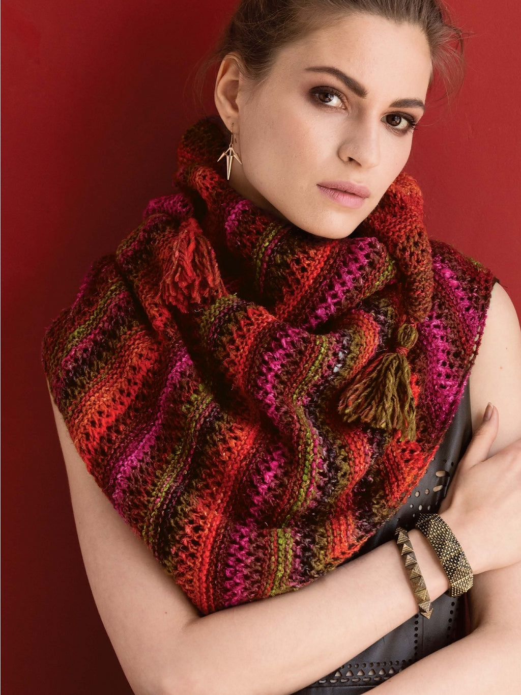 Garter and Lace Diamond Shawl