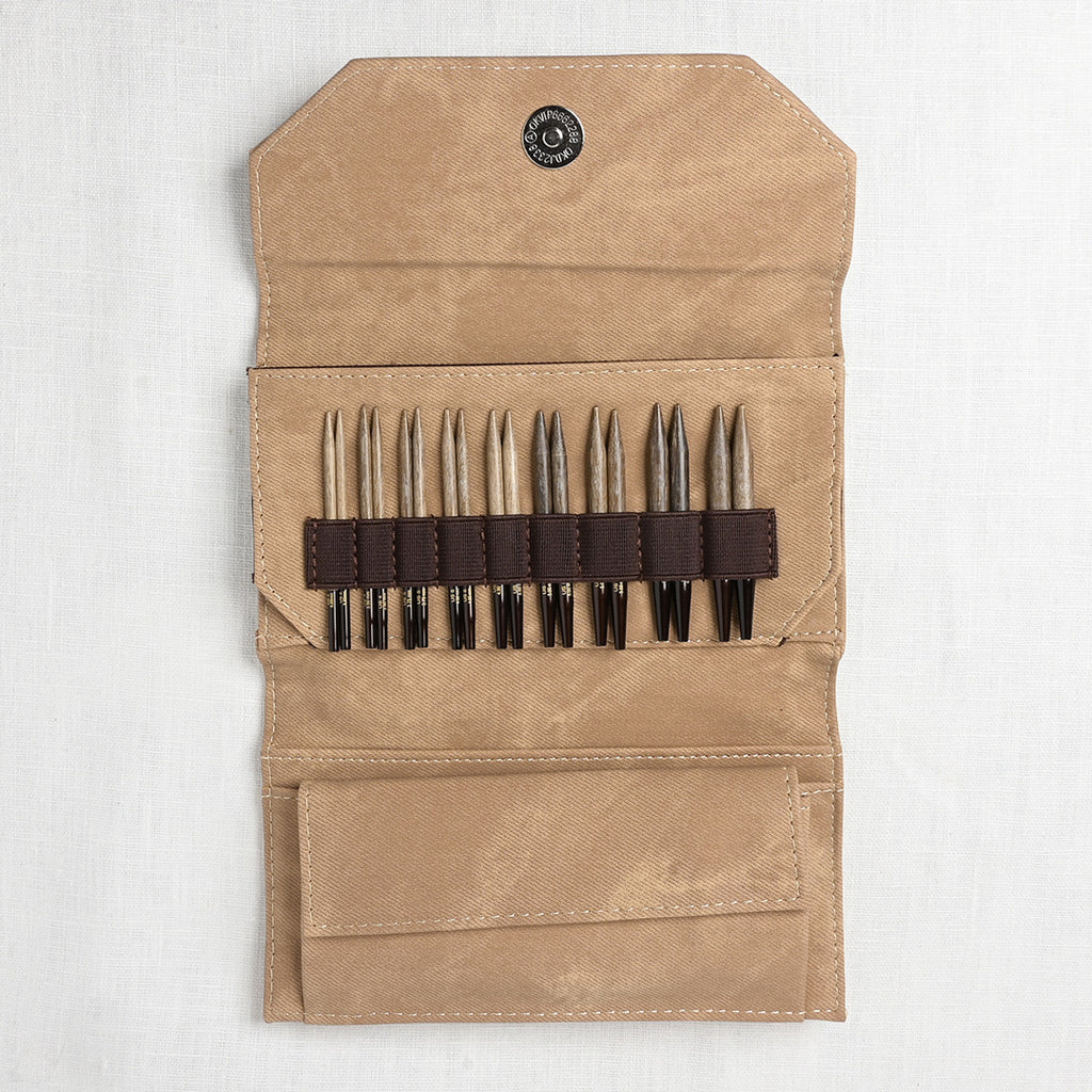 Lykke Umber 3.5" Interchangeable Circular Needle Set, Umber Denim Case