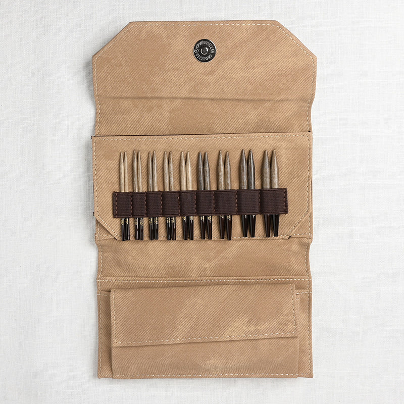 Lykke Umber 3.5" Interchangeable Circular Needle Set, Umber Denim Case