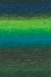 Lang Yarns Merino Plus Color 204 Black Green Blue swatch