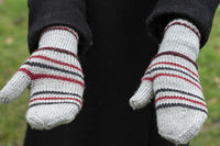 Braided Striped Mittens