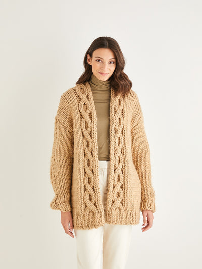 Cable Panel Cardigan 10185