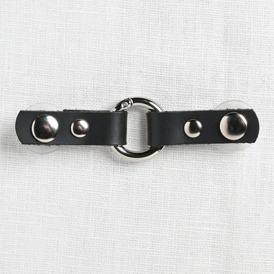 JUL Designs Cordoba Tiny Round Ring Closure, Black w/ Nickel Hardware