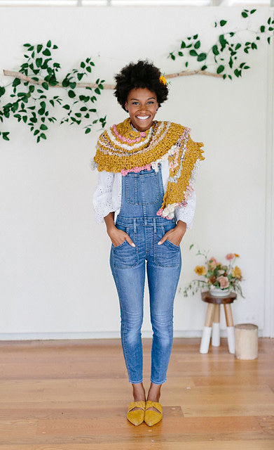 Bonfire Crescent Shawl