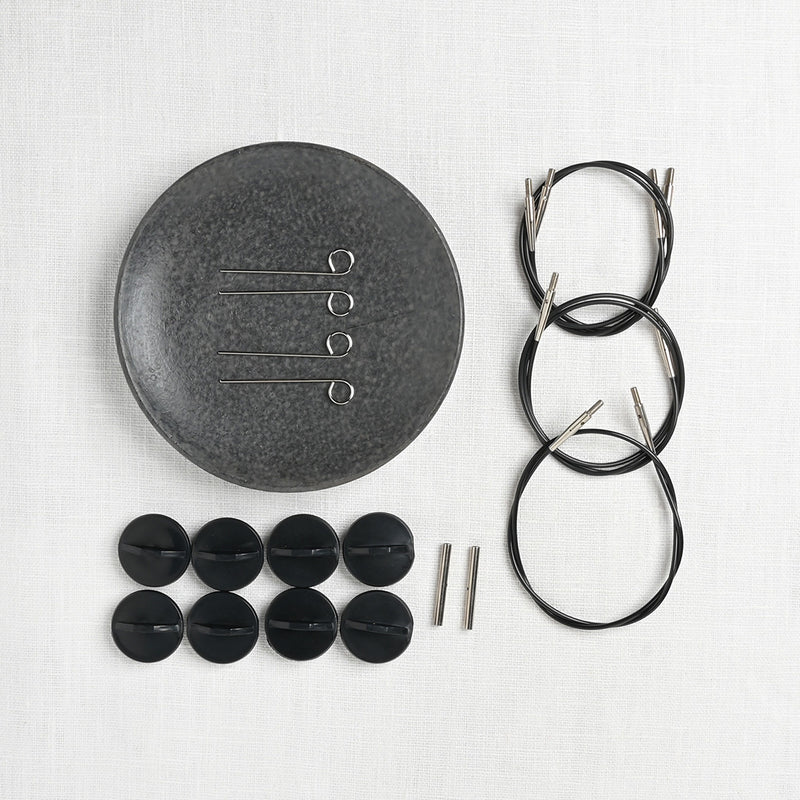 Lykke Umber 3.5" Interchangeable Circular Needle Set, Umber Denim Case