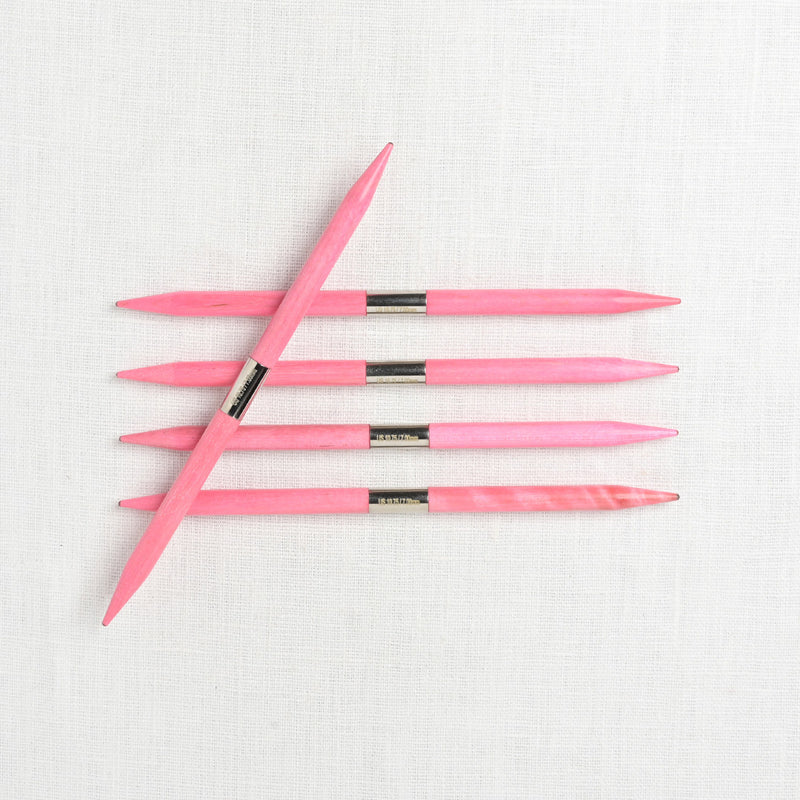 Lykke Blush Double Pointed Needles Set Small in Fuchsia Fabric Pouch