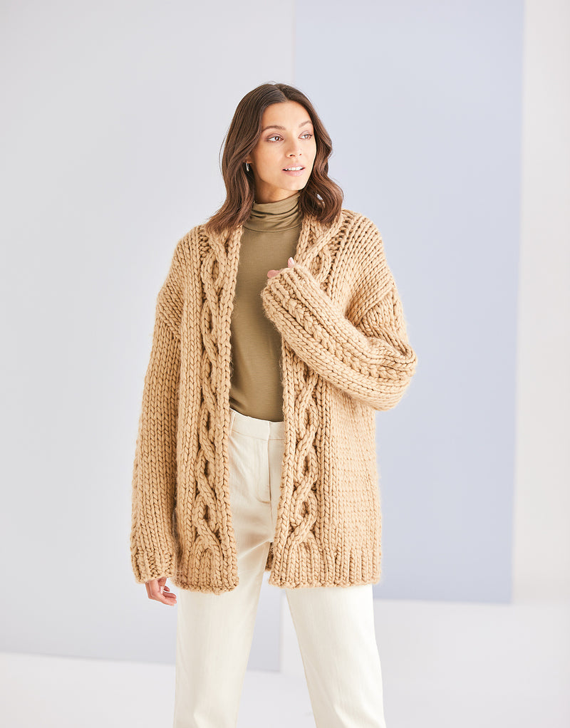 Cable Panel Cardigan 10185